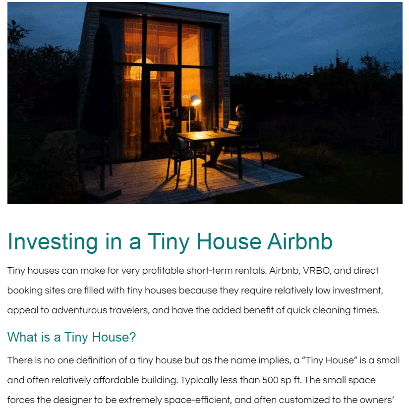 How to start a Tiny House Airbnb