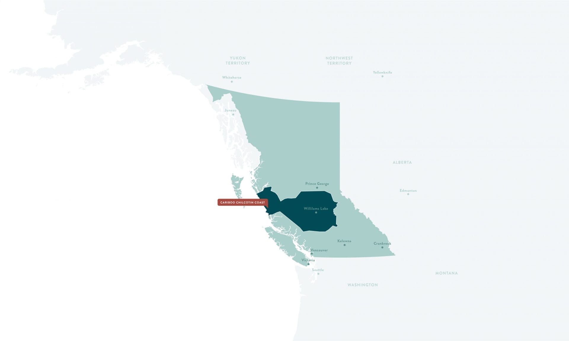 Cariboo Chilcotin Coast Regional Map