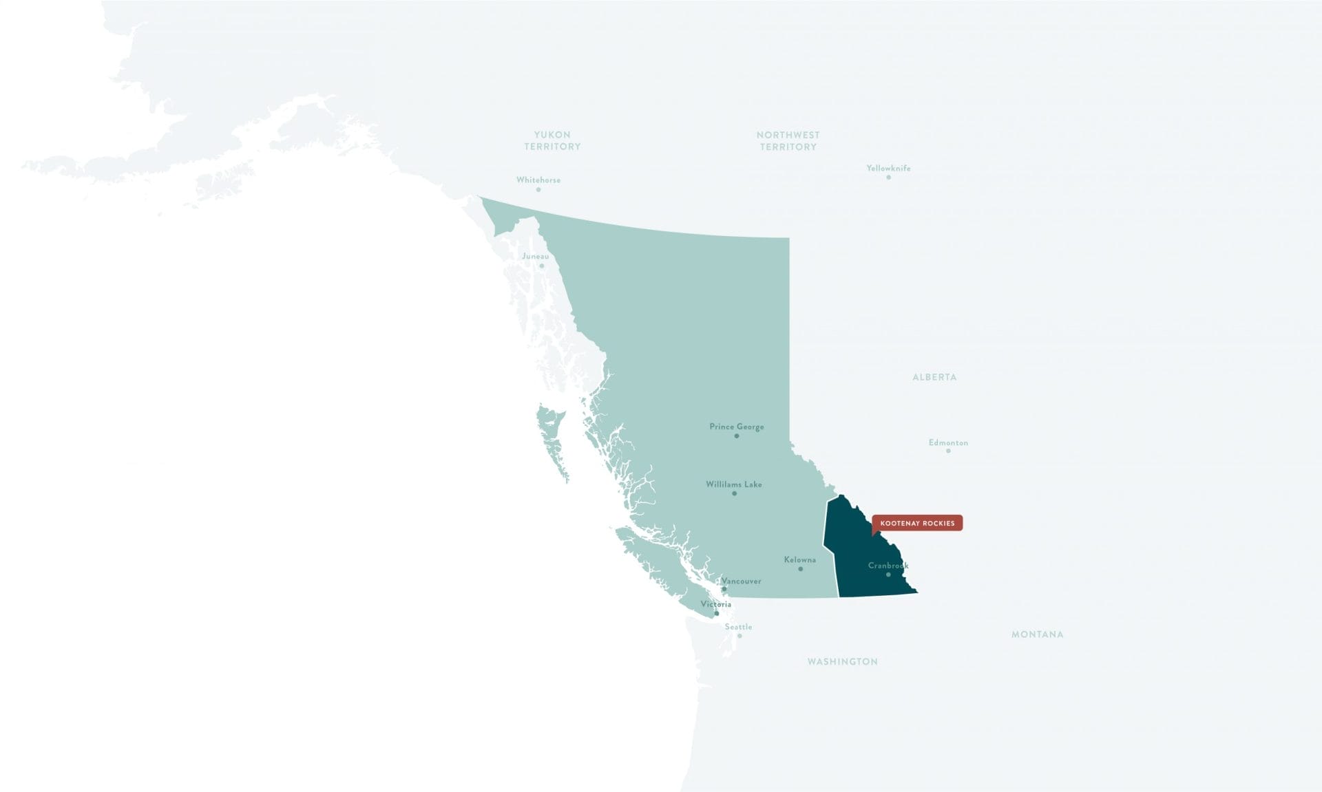 Kootenay Rockies Regional Map