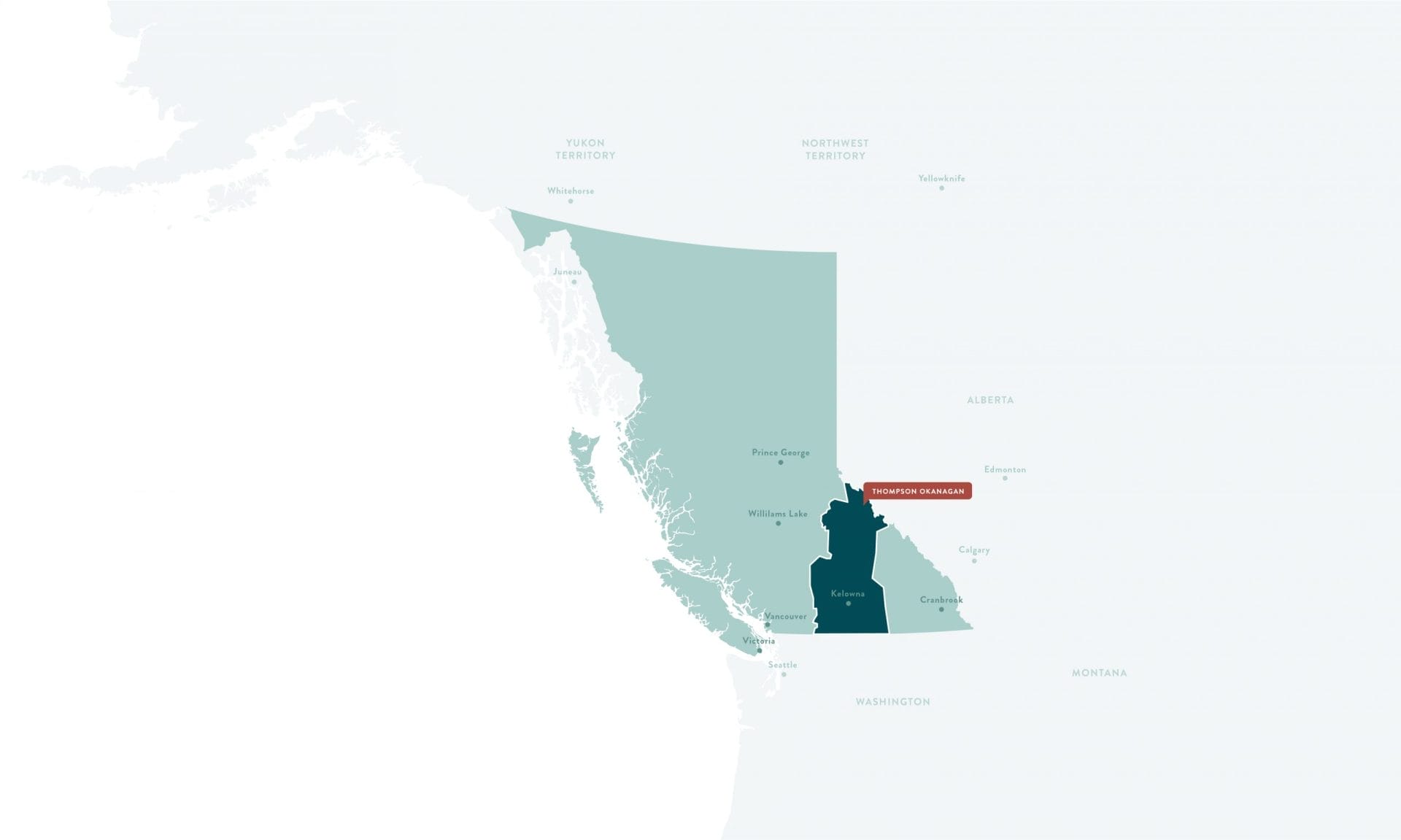 Thompson Okanagan Regional Map