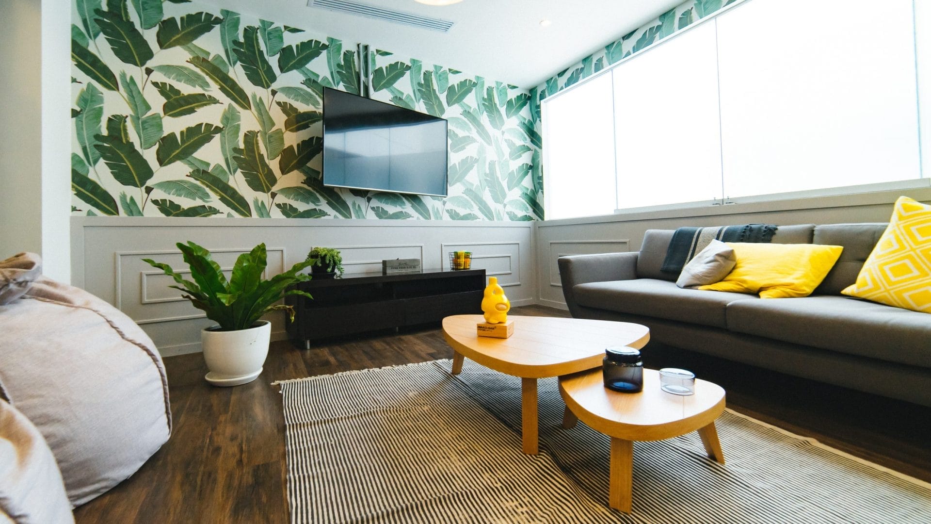 eco-friendly living room setup