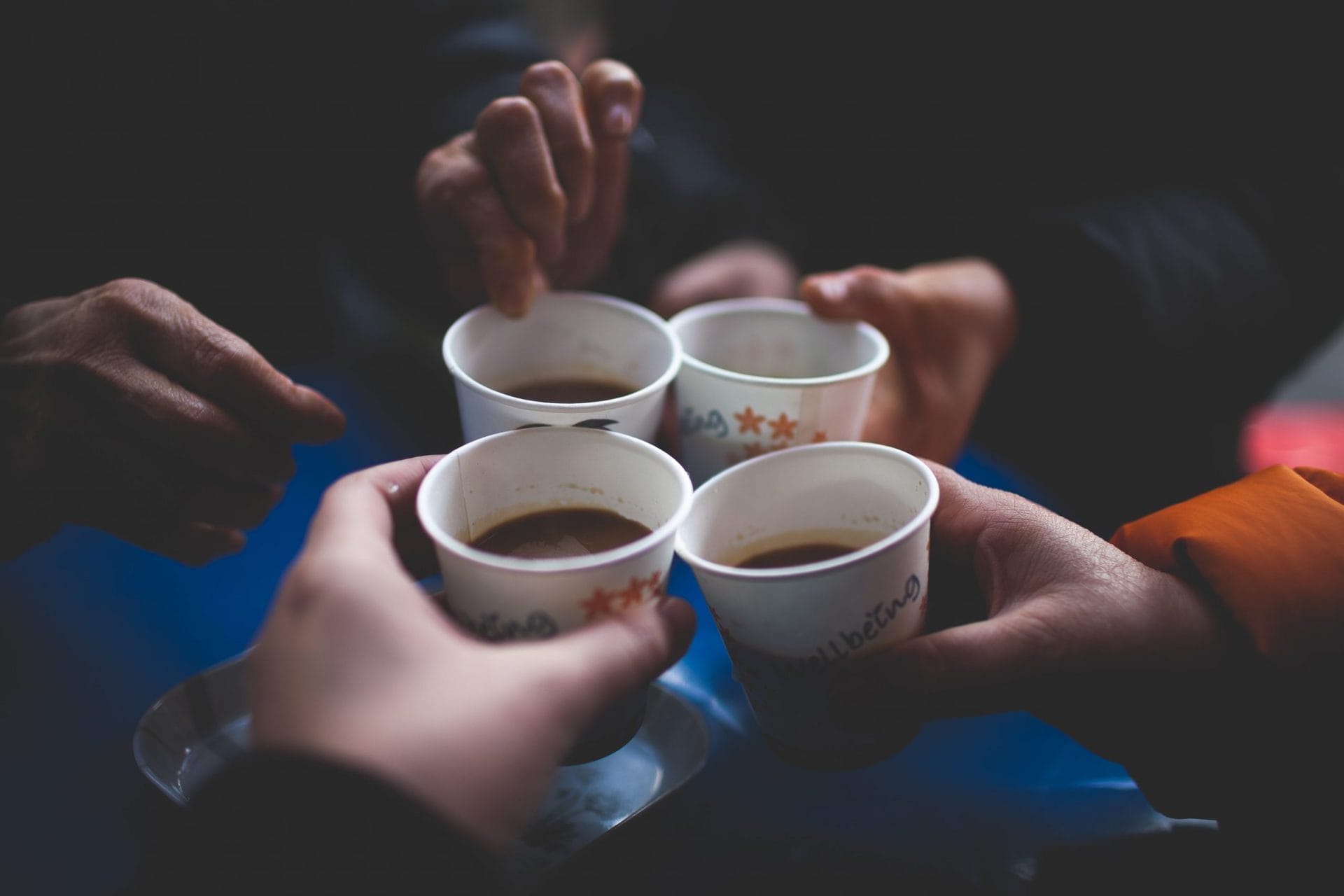 outdoor camping with coffee